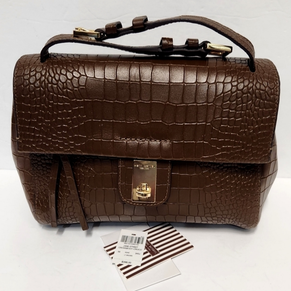 Henri Bendel Jane Street Crossbody Croco